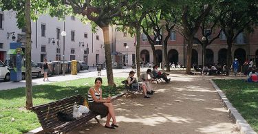 Una de las zonas tranquilas de El Raval