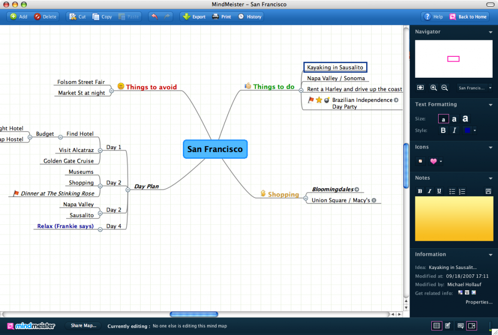 Gráficas app Mindmeister