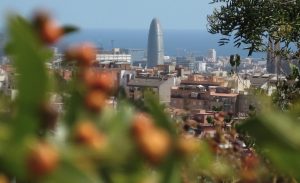 Imagen de Barcelona con la torre Agbar al fondo