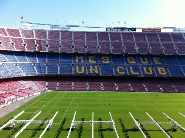 Imagen del camp Nou vacío