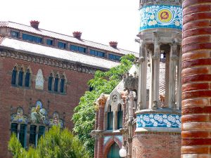 imagen de uno de los laterales del hospital Sant Pau