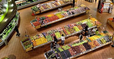 supermercado sección fruta y verdura