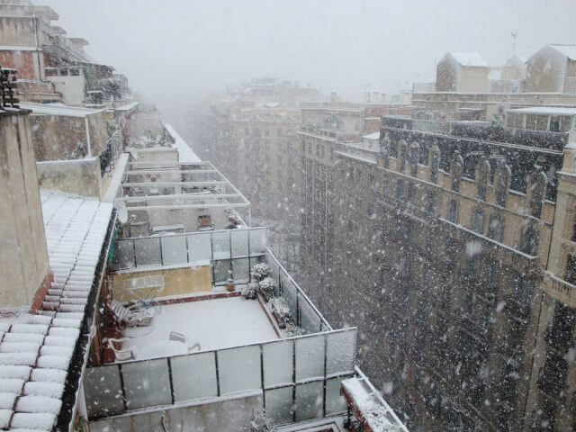 calles nevadas de áticos en Barcelona