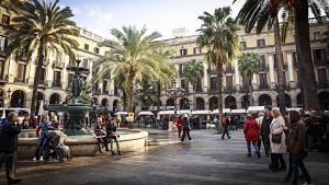 Imagen de la Plaza Real de Barcelona