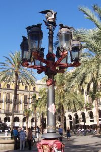 Farolas de la plaça Reial