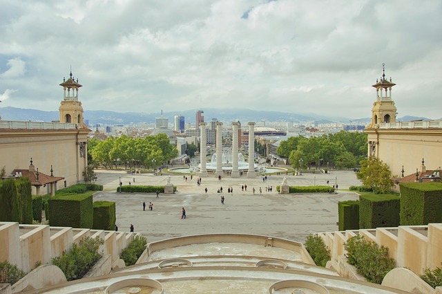 panorámica desde Mnac, montjuic