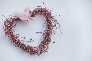 Imagen de un corazón fabricado con ramas