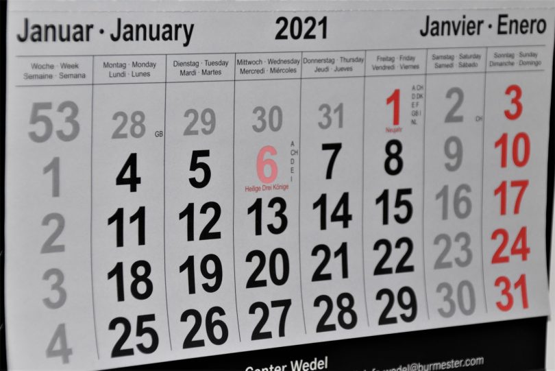 calendario del contribuyente 2021