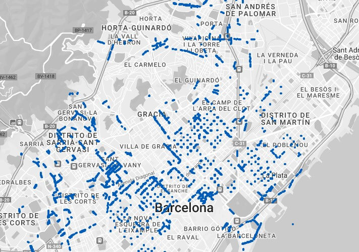 Mapa Zona Azul Barcelona