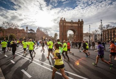personas en la Marató de Barcelona