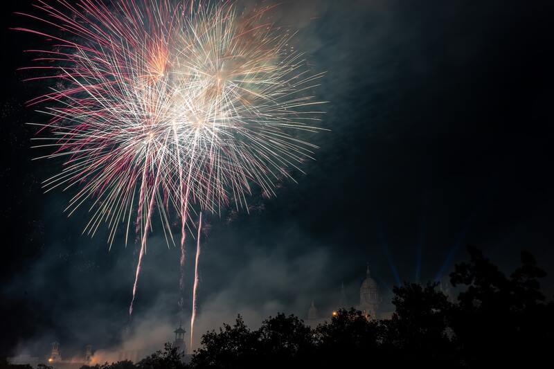 fuegos artificiales en Barcelona